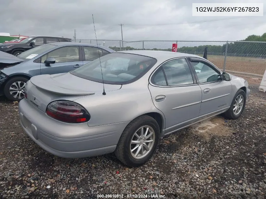 2000 Pontiac Grand Prix Se VIN: 1G2WJ52K6YF267823 Lot: 39810912