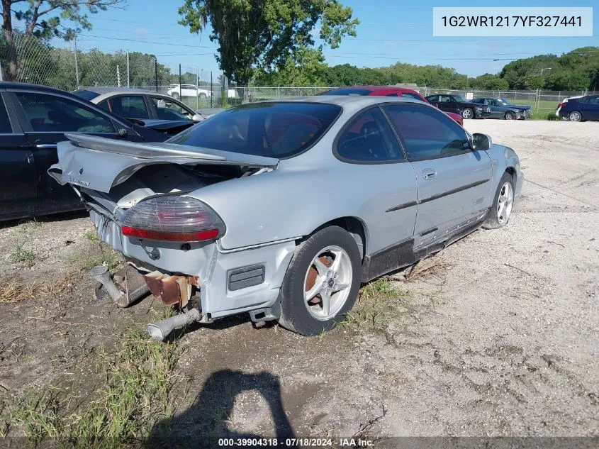 2000 Pontiac Grand Prix Gtp VIN: 1G2WR1217YF327441 Lot: 39904318