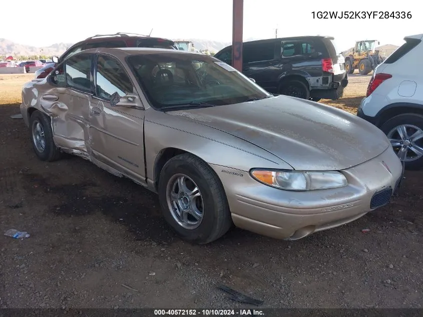 2000 Pontiac Grand Prix Se VIN: 1G2WJ52K3YF284336 Lot: 40572152