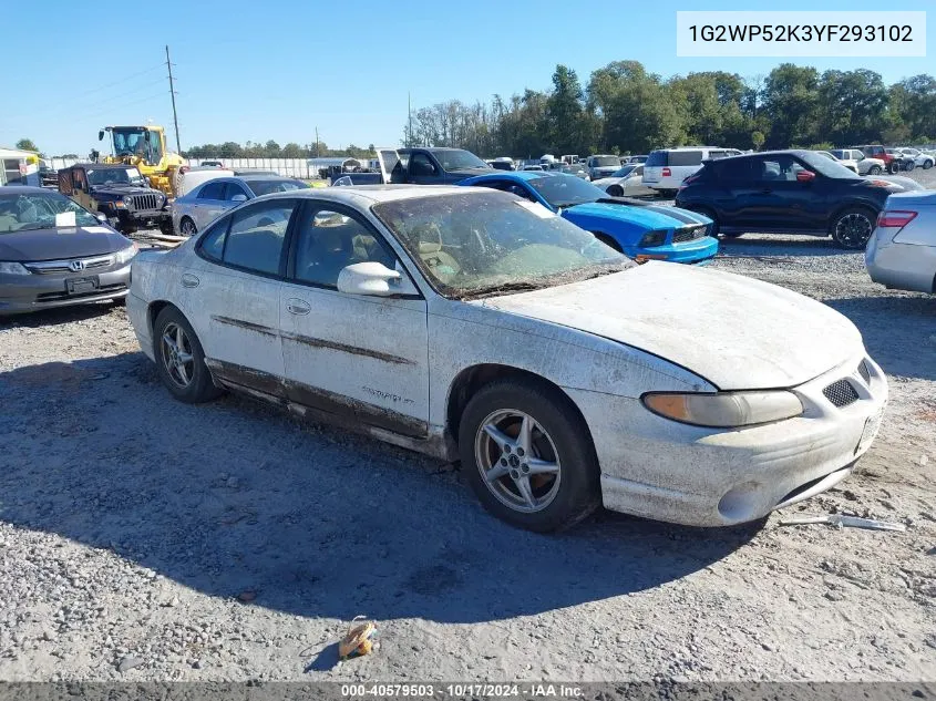 2000 Pontiac Grand Prix Gt VIN: 1G2WP52K3YF293102 Lot: 40579503