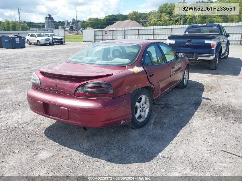 2001 Pontiac Grand Prix Se VIN: 1G2WK52J61F233651 Lot: 40228372