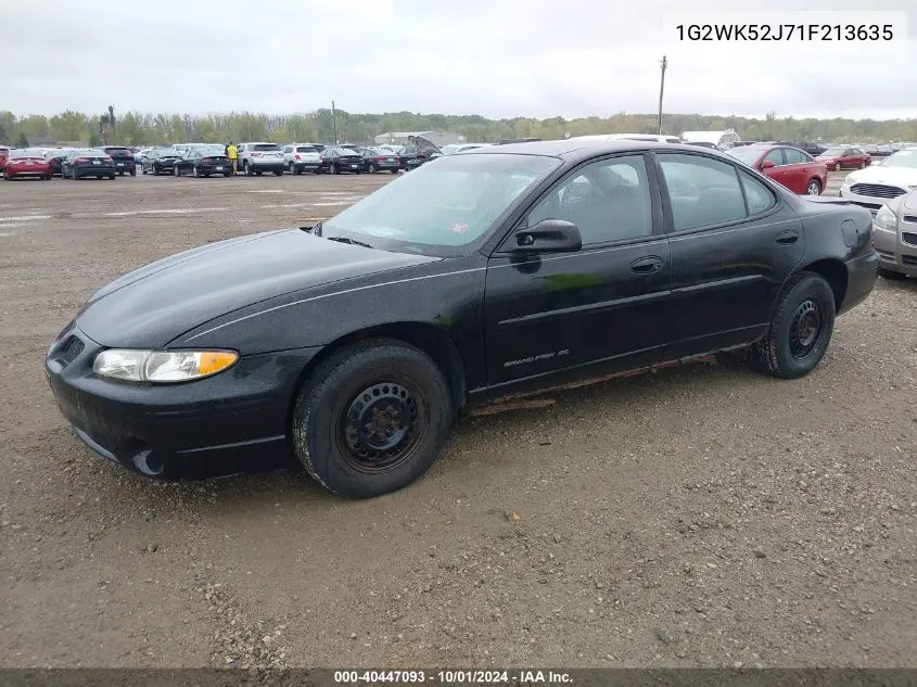 2001 Pontiac Grand Prix Se VIN: 1G2WK52J71F213635 Lot: 40447093