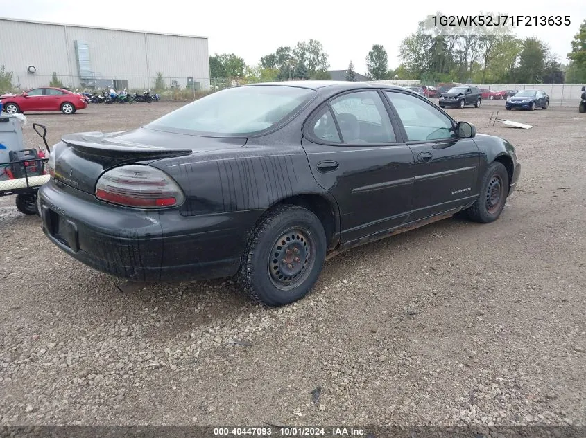 2001 Pontiac Grand Prix Se VIN: 1G2WK52J71F213635 Lot: 40447093