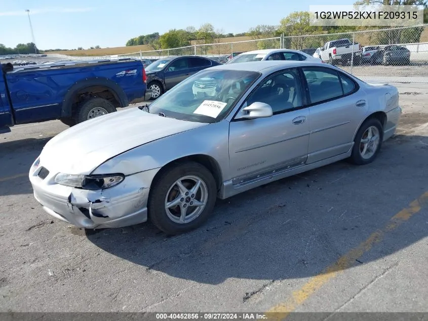 2001 Pontiac Grand Prix Gt VIN: 1G2WP52KX1F209315 Lot: 40452856