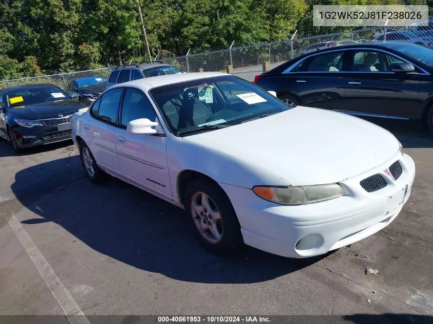 2001 Pontiac Grand Prix Se VIN: 1G2WK52J81F238026 Lot: 40561953