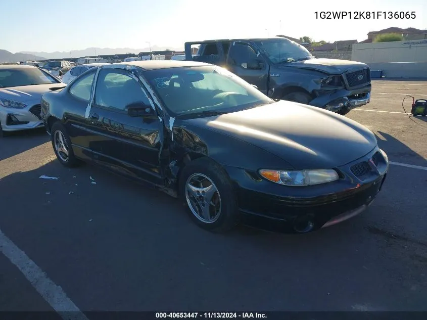 2001 Pontiac Grand Prix Gt VIN: 1G2WP12K81F136065 Lot: 40653447