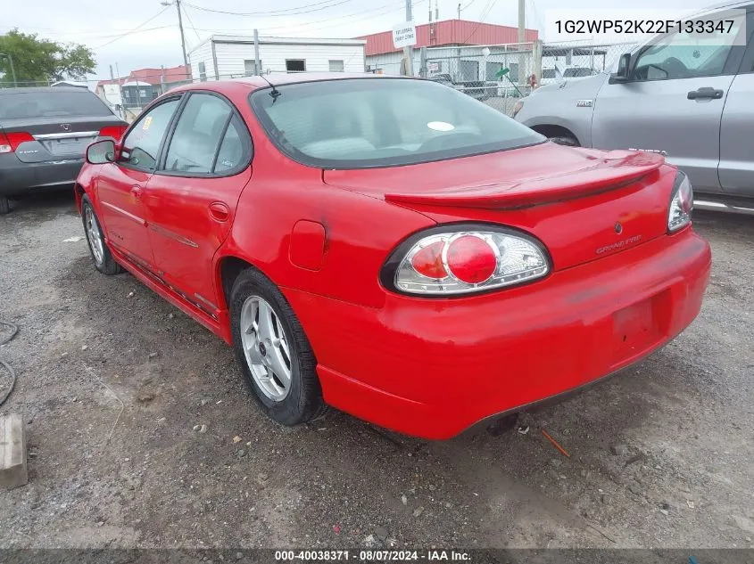 2002 Pontiac Grand Prix Gt VIN: 1G2WP52K22F133347 Lot: 40038371