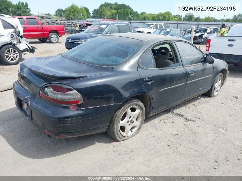 2002 Pontiac Grand Prix Se VIN: 1G2WK52J92F234195 Lot: 40148265