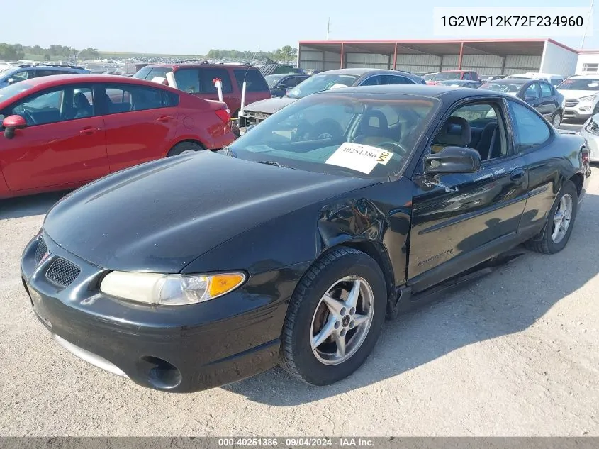 1G2WP12K72F234960 2002 Pontiac Grand Prix Gt