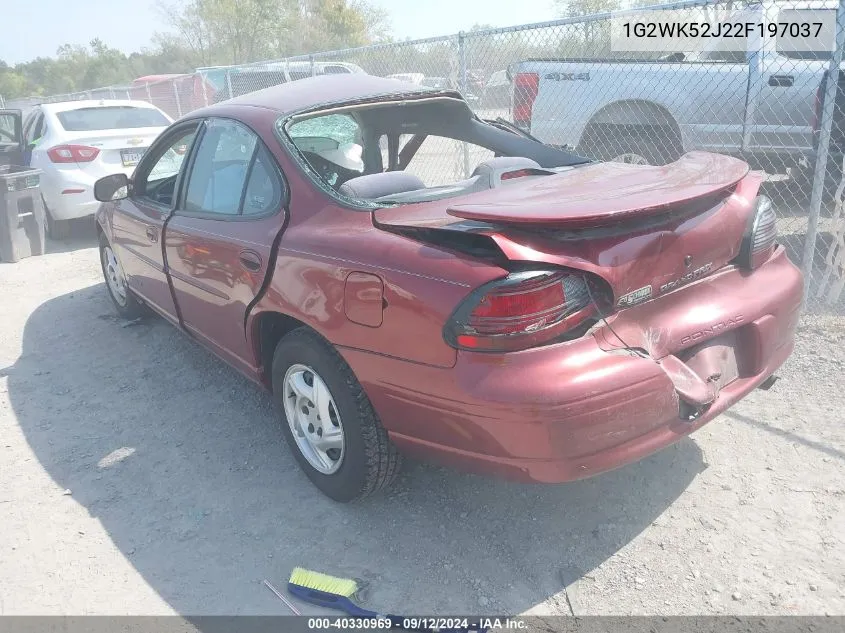 2002 Pontiac Grand Prix Se VIN: 1G2WK52J22F197037 Lot: 40330969