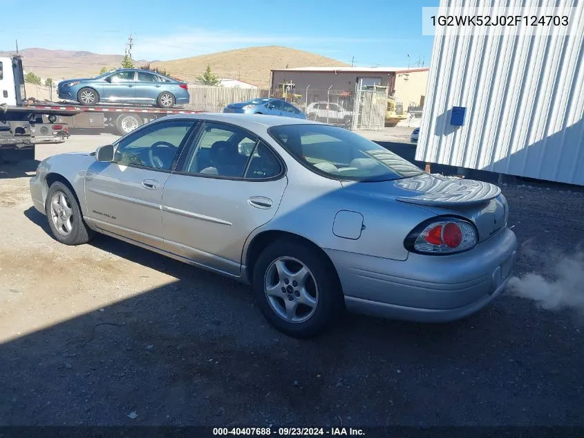 2002 Pontiac Grand Prix Se VIN: 1G2WK52J02F124703 Lot: 40407688