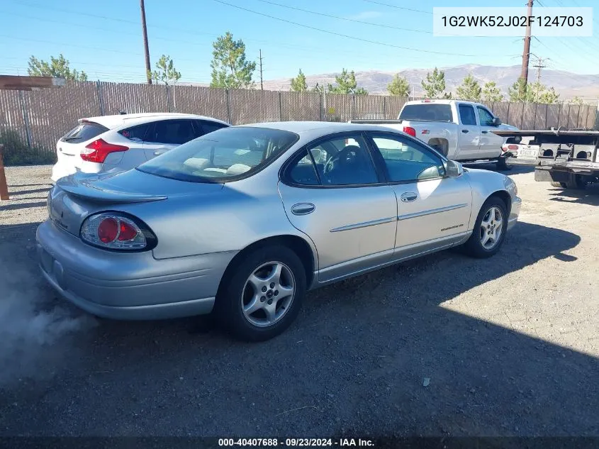 2002 Pontiac Grand Prix Se VIN: 1G2WK52J02F124703 Lot: 40407688