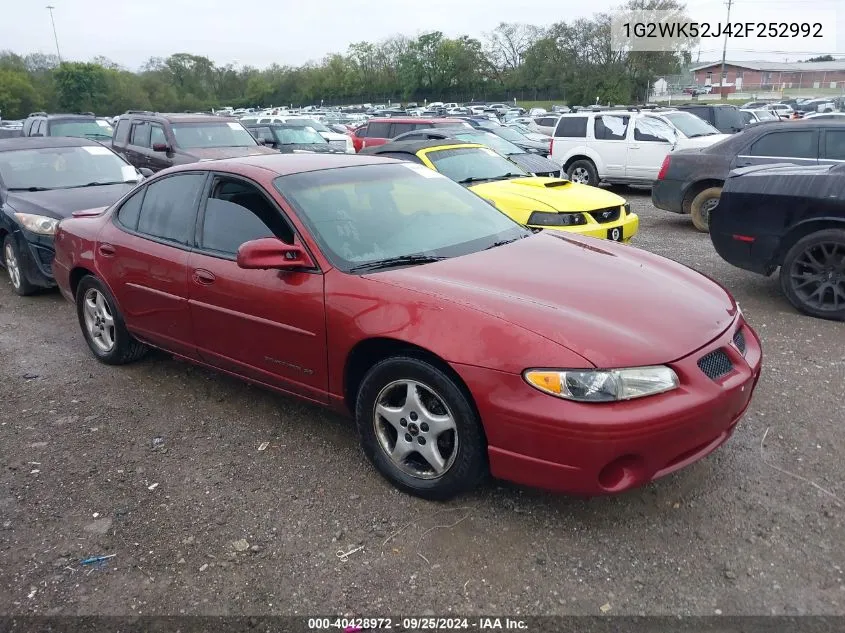 2002 Pontiac Grand Prix Se VIN: 1G2WK52J42F252992 Lot: 40428972