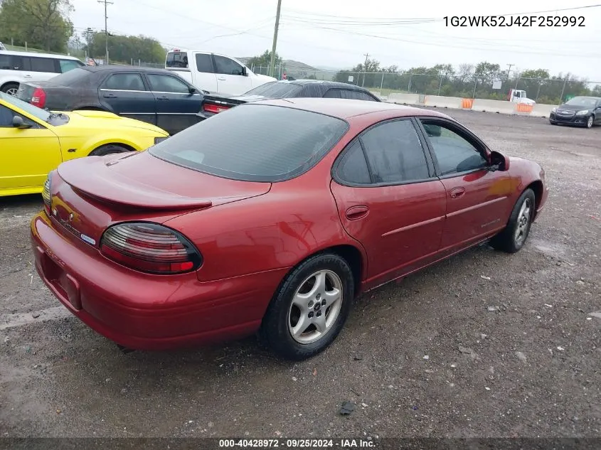 2002 Pontiac Grand Prix Se VIN: 1G2WK52J42F252992 Lot: 40428972