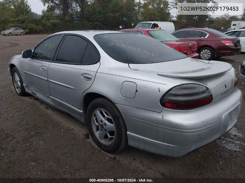 2002 Pontiac Grand Prix Gt VIN: 1G2WP52K02F179453 Lot: 40505295