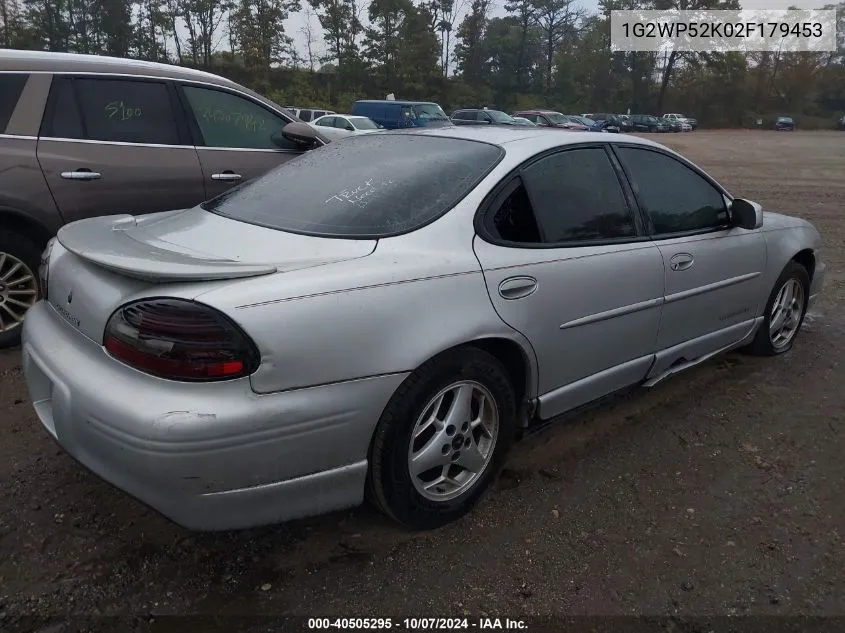 2002 Pontiac Grand Prix Gt VIN: 1G2WP52K02F179453 Lot: 40505295