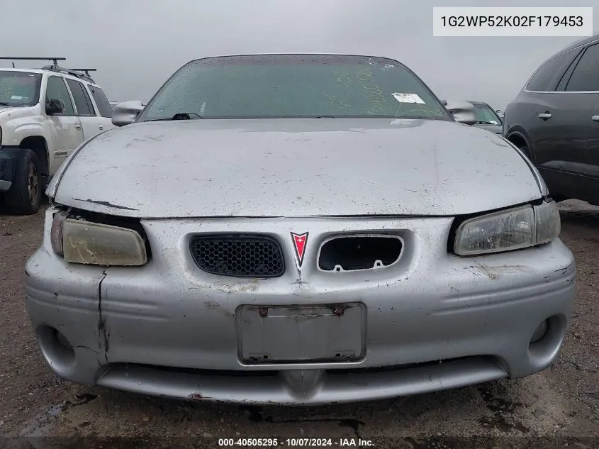 2002 Pontiac Grand Prix Gt VIN: 1G2WP52K02F179453 Lot: 40505295