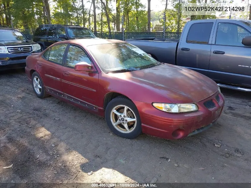 2002 Pontiac Grand Prix Gt VIN: 1G2WP52K42F214298 Lot: 40532691