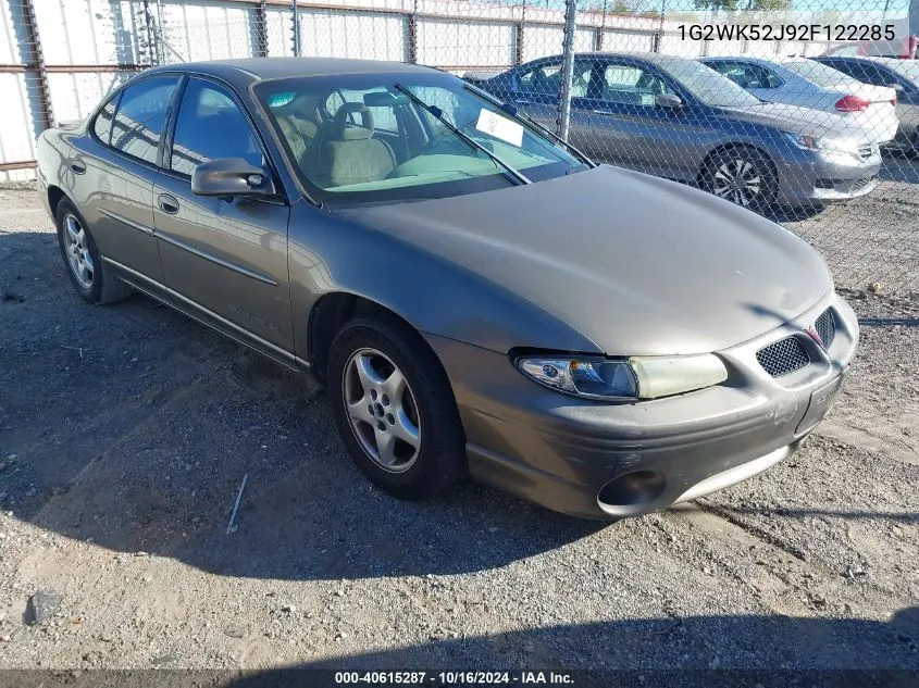 2002 Pontiac Grand Prix Se VIN: 1G2WK52J92F122285 Lot: 40615287