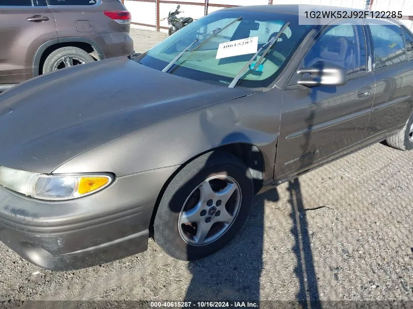 2002 Pontiac Grand Prix Se VIN: 1G2WK52J92F122285 Lot: 40615287