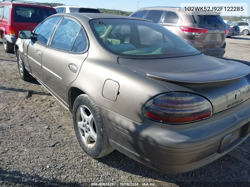 2002 Pontiac Grand Prix Se VIN: 1G2WK52J92F122285 Lot: 40615287