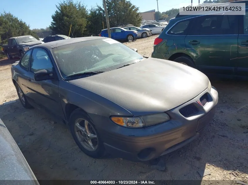 2002 Pontiac Grand Prix Gt VIN: 1G2WP12K42F164253 Lot: 40664003