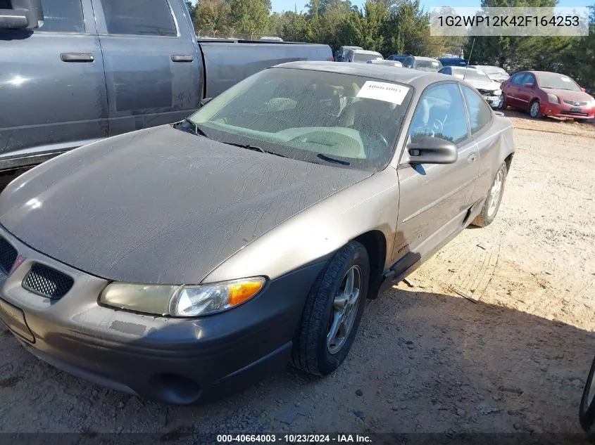 2002 Pontiac Grand Prix Gt VIN: 1G2WP12K42F164253 Lot: 40664003