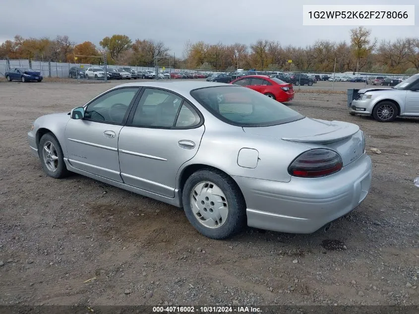 2002 Pontiac Grand Prix Gt VIN: 1G2WP52K62F278066 Lot: 40716002