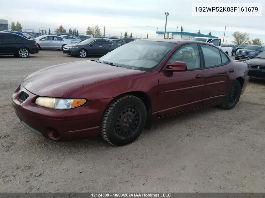 2003 Pontiac Grand Prix VIN: 1G2WP52K03F161679 Lot: 12124399