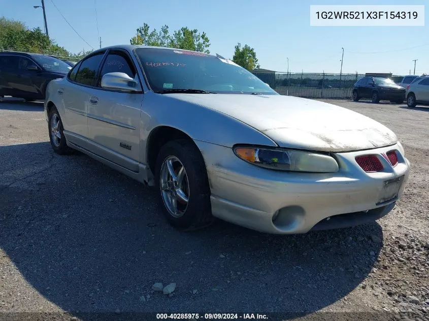 1G2WR521X3F154319 2003 Pontiac Grand Prix Gtp