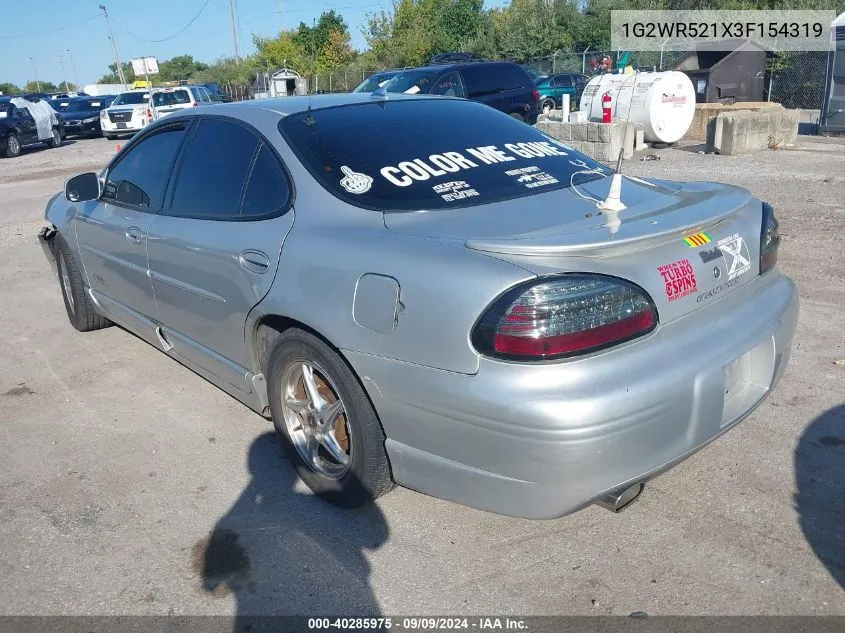 1G2WR521X3F154319 2003 Pontiac Grand Prix Gtp