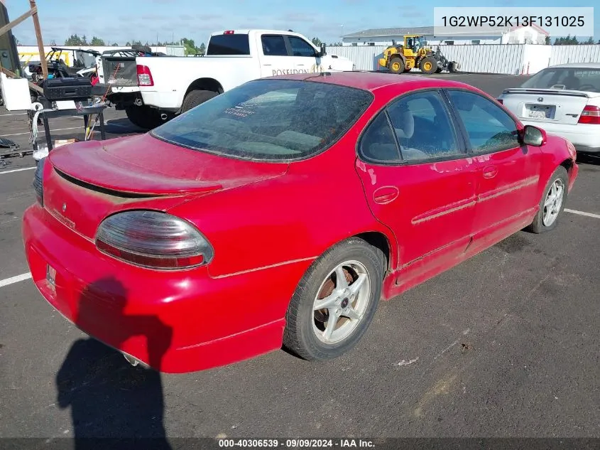 1G2WP52K13F131025 2003 Pontiac Grand Prix Gt