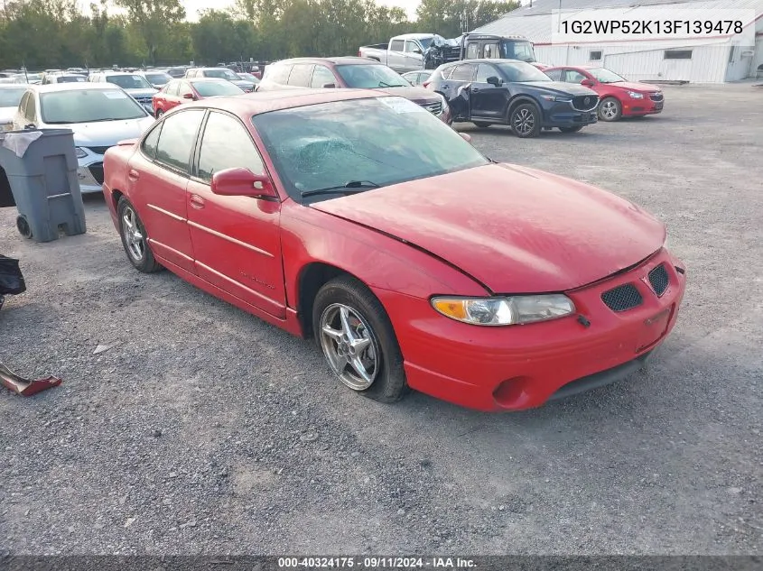 2003 Pontiac Grand Prix Gt VIN: 1G2WP52K13F139478 Lot: 40324175