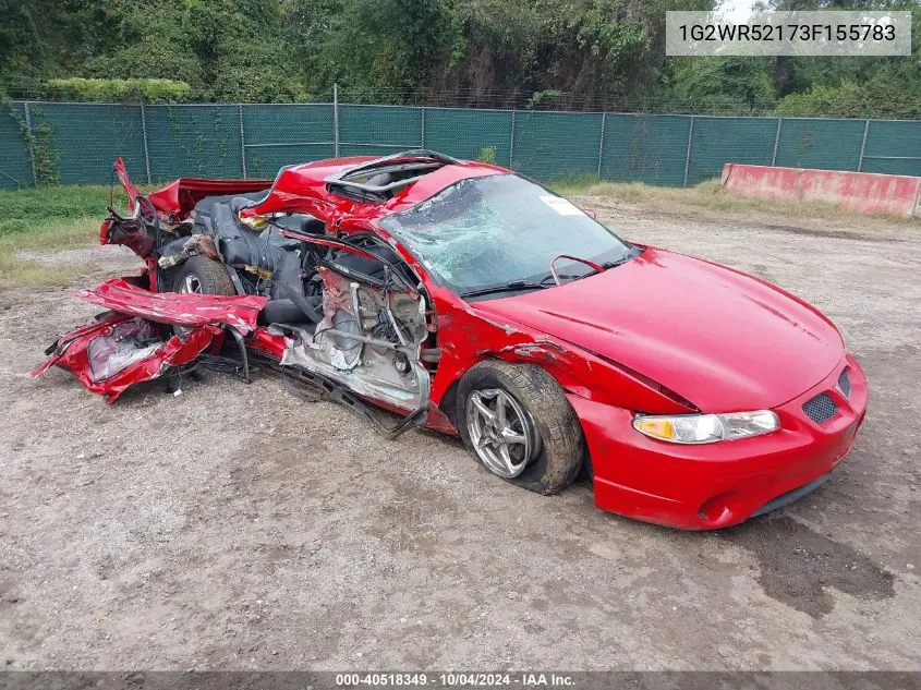 2003 Pontiac Grand Prix Gtp VIN: 1G2WR52173F155783 Lot: 40518349