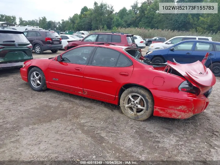 2003 Pontiac Grand Prix Gtp VIN: 1G2WR52173F155783 Lot: 40518349