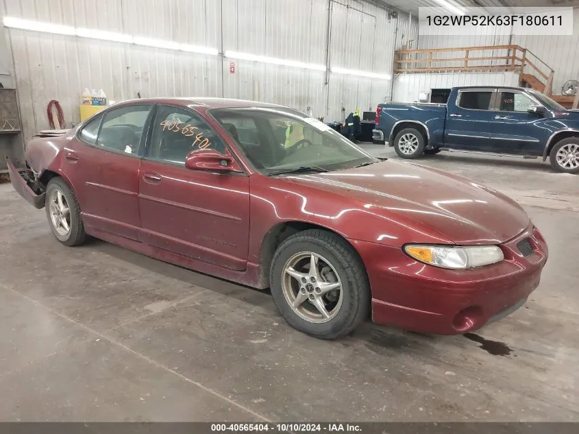 2003 Pontiac Grand Prix Gt VIN: 1G2WP52K63F180611 Lot: 40565404