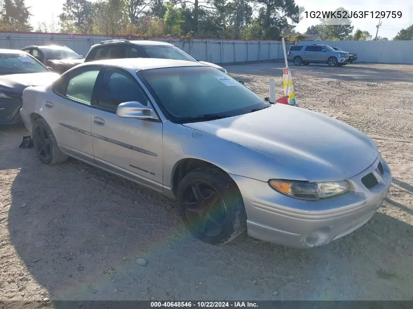 2003 Pontiac Grand Prix Se VIN: 1G2WK52J63F129759 Lot: 40648546