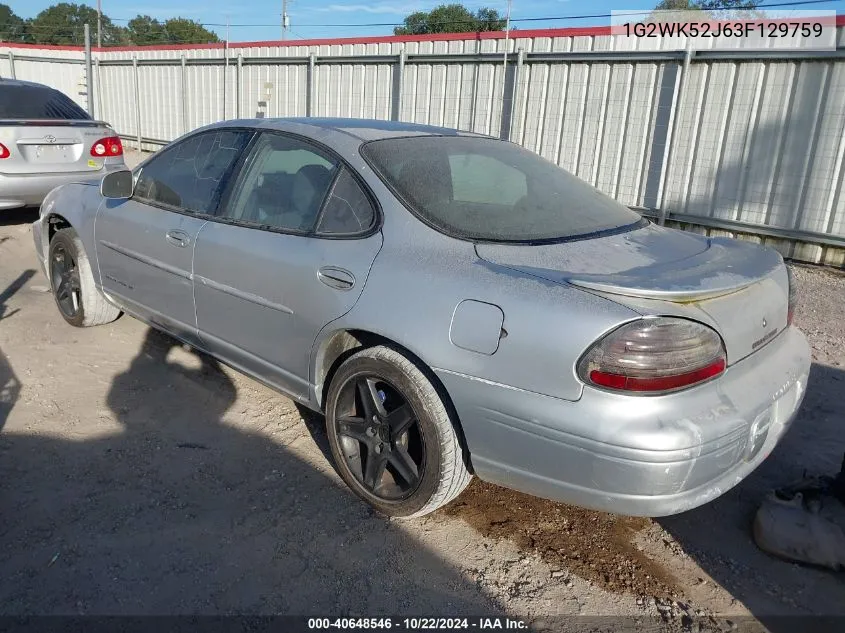 2003 Pontiac Grand Prix Se VIN: 1G2WK52J63F129759 Lot: 40648546