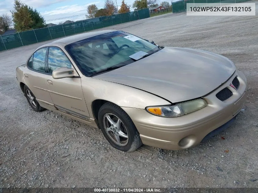 2003 Pontiac Grand Prix Gt VIN: 1G2WP52K43F132105 Lot: 40738032