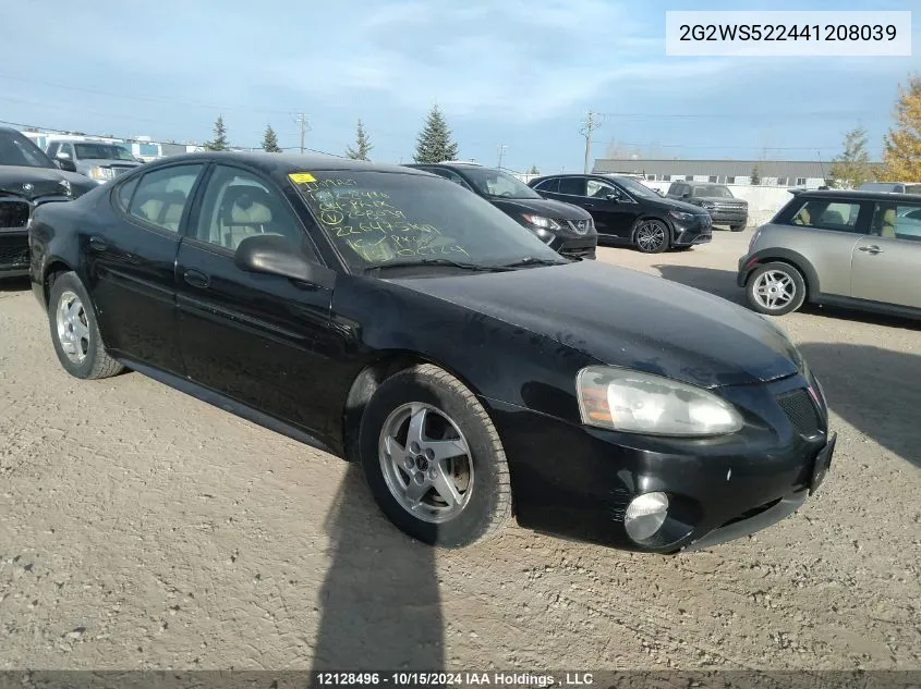 2004 Pontiac Grand Prix VIN: 2G2WS522441208039 Lot: 12128496