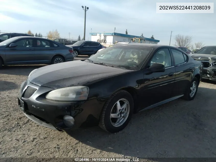 2004 Pontiac Grand Prix VIN: 2G2WS522441208039 Lot: 12128496