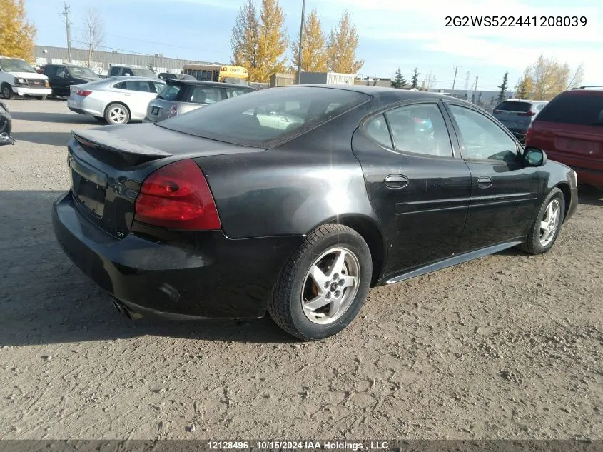 2004 Pontiac Grand Prix VIN: 2G2WS522441208039 Lot: 12128496