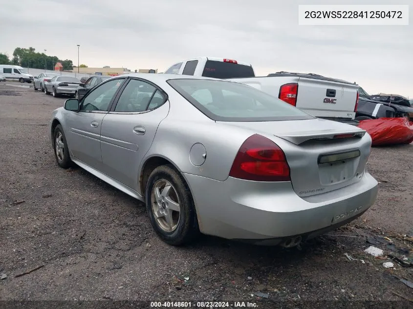 2004 Pontiac Grand Prix Gt2 VIN: 2G2WS522841250472 Lot: 40148601