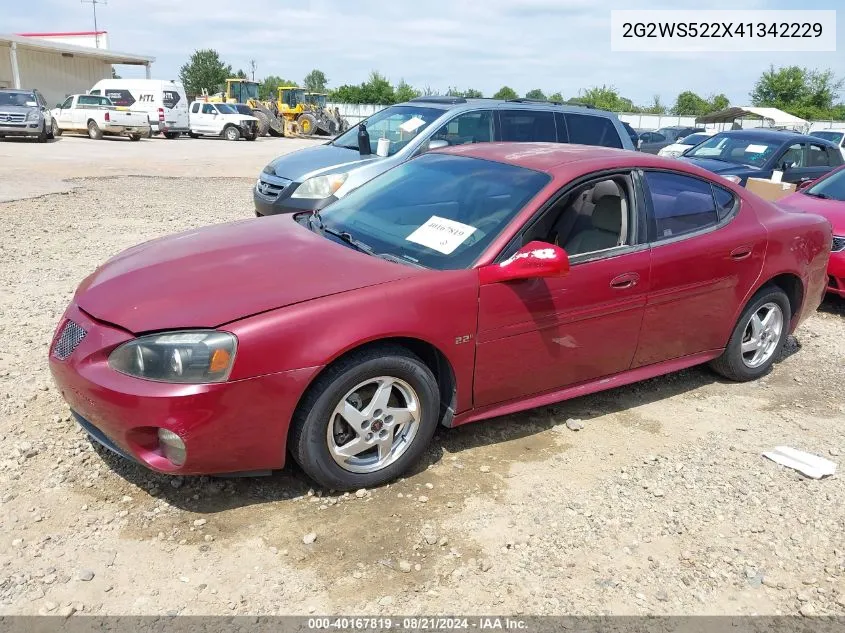 2004 Pontiac Grand Prix Gt2 VIN: 2G2WS522X41342229 Lot: 40167819