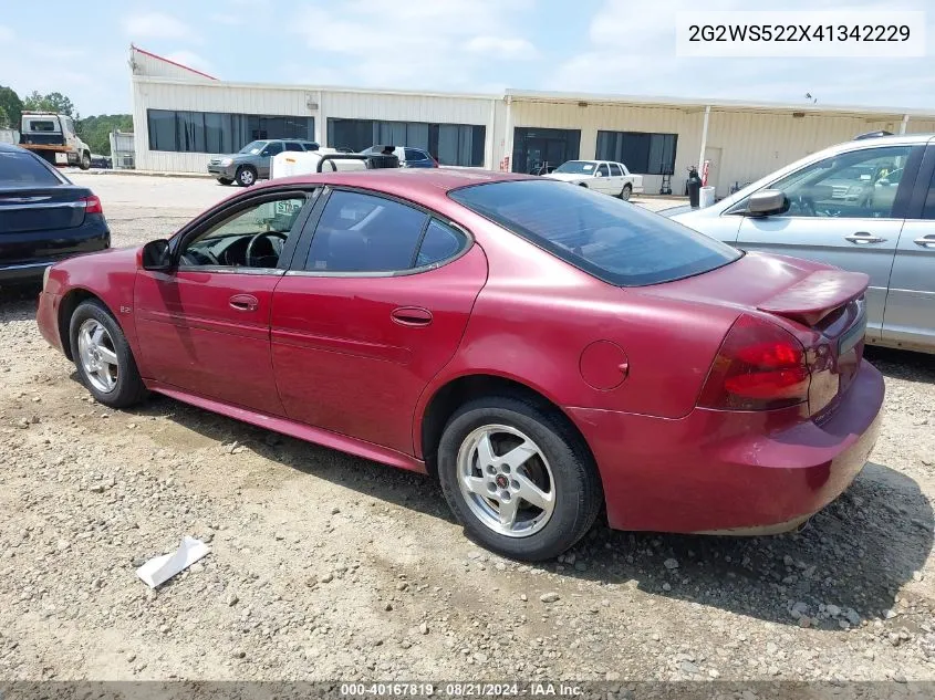 2004 Pontiac Grand Prix Gt2 VIN: 2G2WS522X41342229 Lot: 40167819