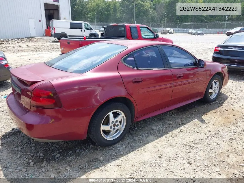 2004 Pontiac Grand Prix Gt2 VIN: 2G2WS522X41342229 Lot: 40167819