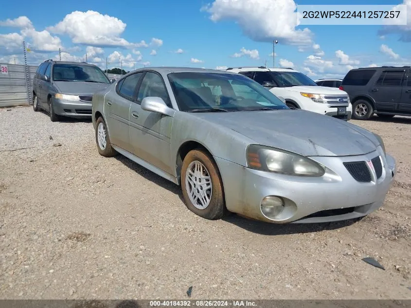 2004 Pontiac Grand Prix Gt1 VIN: 2G2WP522441257257 Lot: 40184392