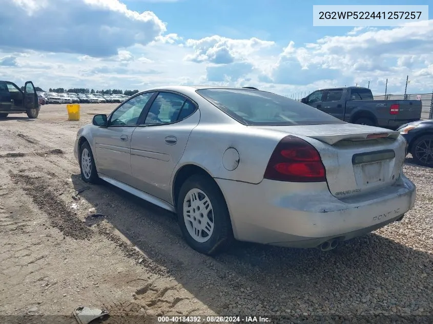 2G2WP522441257257 2004 Pontiac Grand Prix Gt1