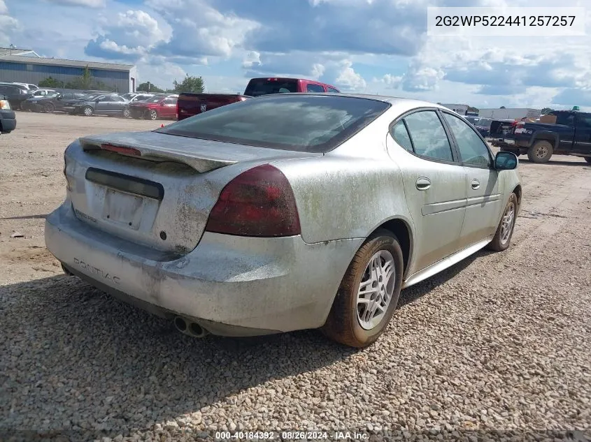 2G2WP522441257257 2004 Pontiac Grand Prix Gt1