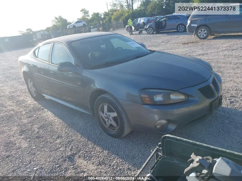 2004 Pontiac Grand Prix Gt VIN: 2G2WP522441373378 Lot: 40264512